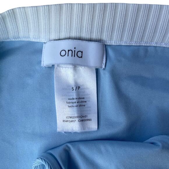 Onia Airy Blue & White Ribbed Bikini Set – Size Small - Picture 4 of 12